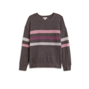 Nine Britton dalia brushed knit top Burgandy size MP Stitch‎ Fix Nwt